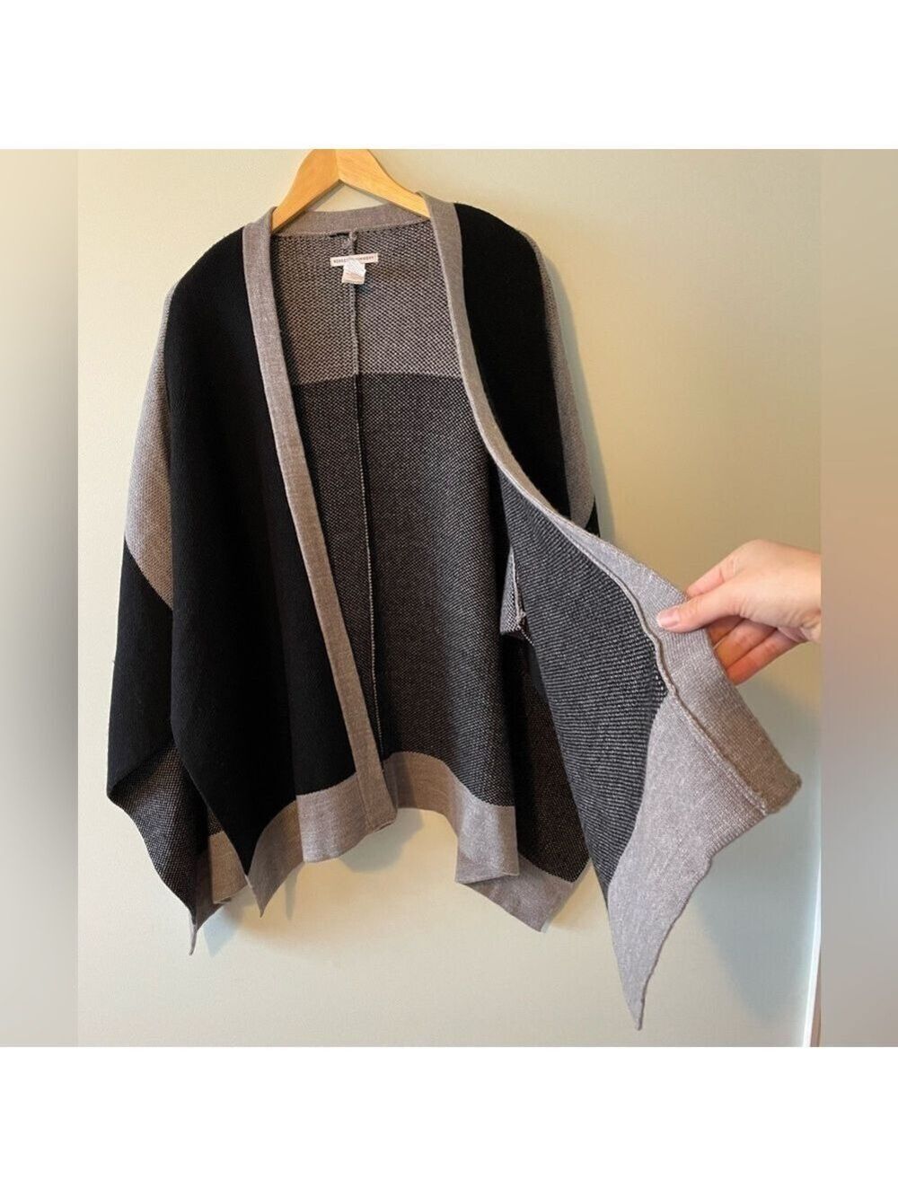 Rebecca Minkoff Colorblock Poncho Ruana - Picture 5 of 6